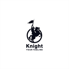 Knight logo design template idea