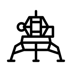 Manned Spacecraft Icon Vector. Outline Manned Spacecraft Sign. Isolated Contour Symbol Illustration