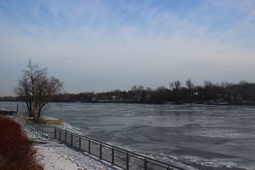 Richelieu River in Winter in Beloeil, Quebec