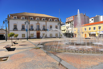 View of the town square in Portimao resort, Portugal.