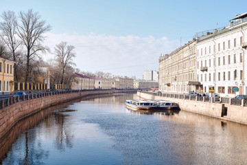Fontanka River in St. Petersburg, Russia