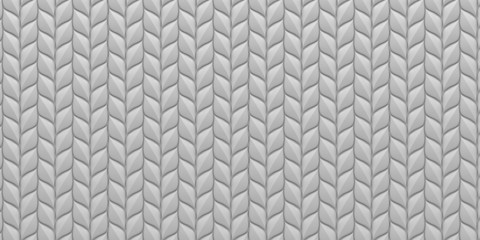 Abstract white knitted 3d render background