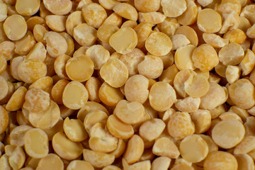 Split yellow dried peas texture