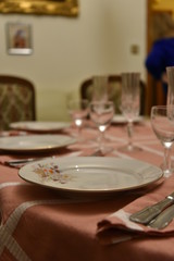 Dishes on the Table Before the Dinner