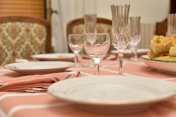 Glasses with Drink on the Table