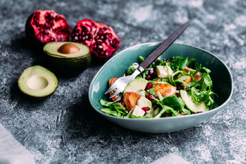 Arugula, Avocado and Chicken Salad