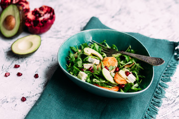 Arugula, Avocado and Chicken Salad