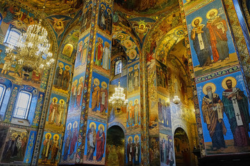 Fototapeta na wymiar The Church of the Savior on Spilled Blood, Saint Petersburg, Russia