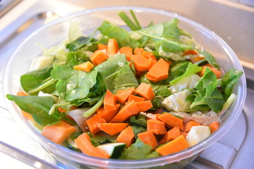 Fresh Salad With Carrots and Vegetables