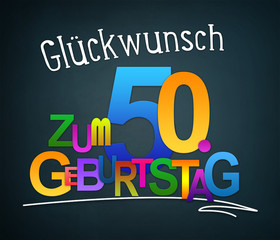 50. Geburtstag Glückwunschkarte