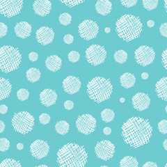 Seamless Pattern with hand drawn scribble circle