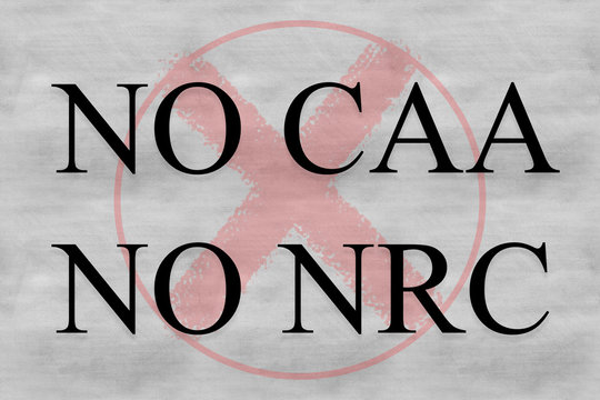 Written NO CAA and NO NRC on banner.