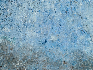Old blue vintage wall structure paint loft background