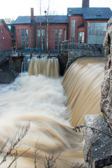 hydroelectric power station dam on the river
