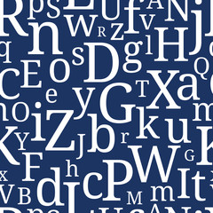 Alphabet vector seamless background