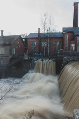 hydroelectric power station dam on the river