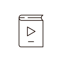 Online learning book linear icon