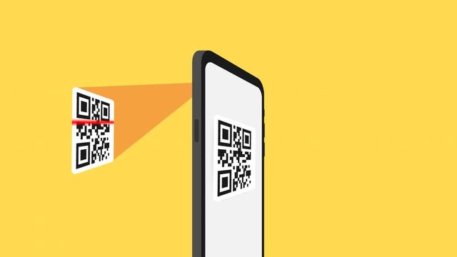 Qr verification. A mobile phone with a scanner reads the qr code.