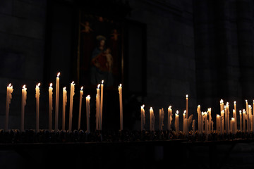 candles in the church