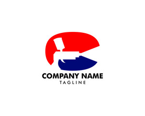 Initial Letter O Car Paint with Spray Gun Logo Template