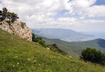 cloudy sky and villages bird's eye view