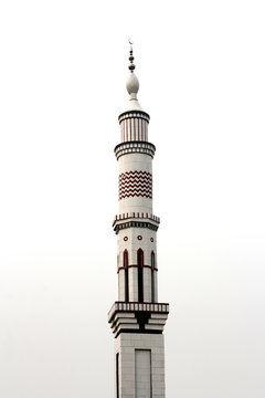 White Marble Minaret Of A Mosque