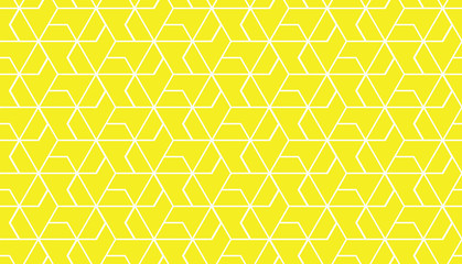 Abstract geometric pattern. A seamless vector background. White and yellow ornament. Graphic modern pattern. Simple lattice graphic design