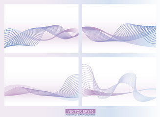 Vector abstract wavy background set. To see the other vector wavy background illustrations , please check Abstract Wavy Backgrounds collection.