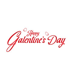 Happy Galentine's Day hand lettering typography card with handwritten calligraphy text, isolated white background. Elegant and classic quote