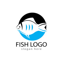 Fish logo template. Creative vector symbol