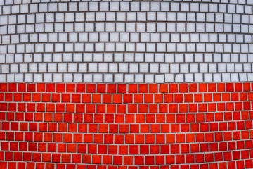 red and white horizontal tile pattern