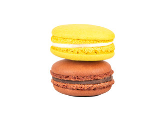 Lemon and chocolate macaroon