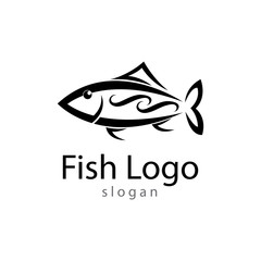 Fish logo template. Creative vector symbol