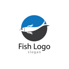 Fish logo template. Creative vector symbol