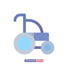 Obraz premium wheelchair icon in flat style. Vector logo design template. Modern design icon, symbol, logo and illustration. Vector graphics illustration and editable stroke. Isolated on white background.