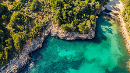 East coast, a top view of Majorca, Spain