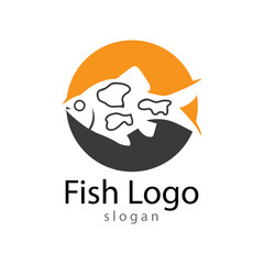 Fish logo template. Creative vector symbol