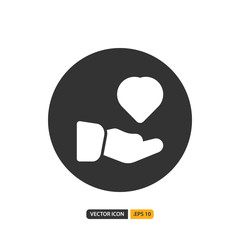 hand care icon in glyph style. Vector logo design template. Modern design icon, symbol, logo and illustration. Vector graphics illustration and editable stroke. Isolated on white background.