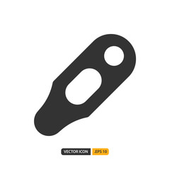 thermometer icon in filled style. Vector logo design template. Modern design icon, symbol, logo and illustration. Vector graphics illustration and editable stroke. Isolated on white background.