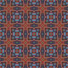 Seamless geometric pattern. Abstract color repeating texture. Bright unique ornament. Template for printing on Wallpaper, packaging, banners, invitations, business cards, fabric printing