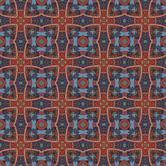 Seamless geometric pattern. Abstract color repeating texture. Bright unique ornament. Template for printing on Wallpaper, packaging, banners, invitations, business cards, fabric printing