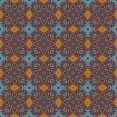 Seamless geometric pattern. Abstract color repeating texture. Bright unique ornament. Template for printing on Wallpaper, packaging, banners, invitations, business cards, fabric printing