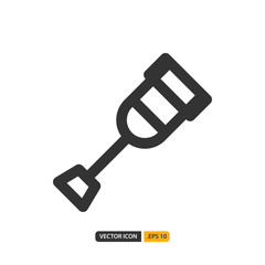 crutch icon in line style. Vector logo design template. Modern design icon, symbol, logo and illustration. Vector graphics illustration and editable stroke. Isolated on white background.