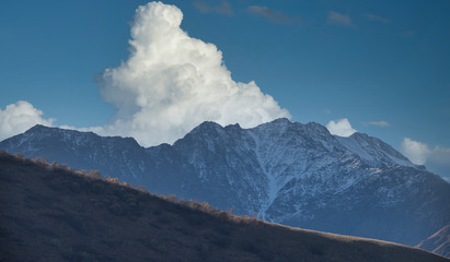 snowy mountains of the Caucasus.