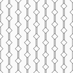 Abstract seamless pattern of rhombuses connected by lines.