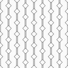 Behang Abstracte naadloze patroon van ruiten verbonden door lijnen. © Andrey