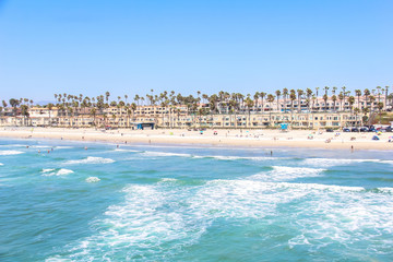 Oceanside Beach California taken from the Oceanside Pier