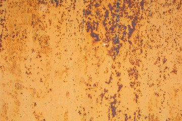 texture of an old rusty sheet of metal painted with white paint burnt out in the sun
