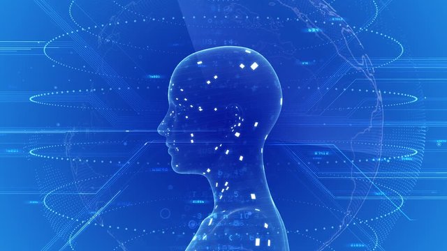 AI, Artificial intelligence digital brain big data deep learning computer technologies concepts Background.
