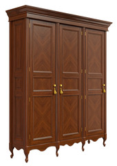 beautiful classic locker. isolated on white.